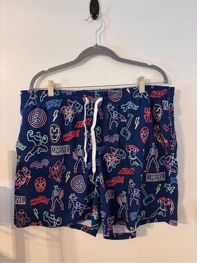 Men’s Chubbies Marvel  Swim Shorts with Multicolor Comic Icons